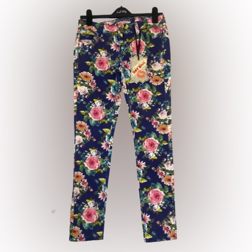 Hot Kiss Floral Skinny Lily Jeans Women